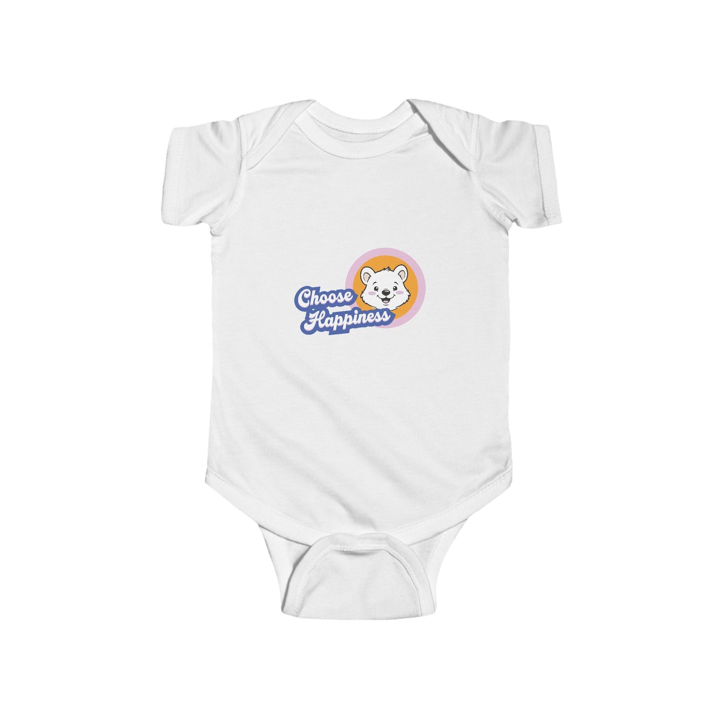 Infant Bodysuit - Choose Happiness Baby Outfit, Cute Gift for New Parents, Bright Baby Shower Gift, Adorable Onesie for Infants